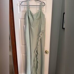 Dusty Sage azazie dress